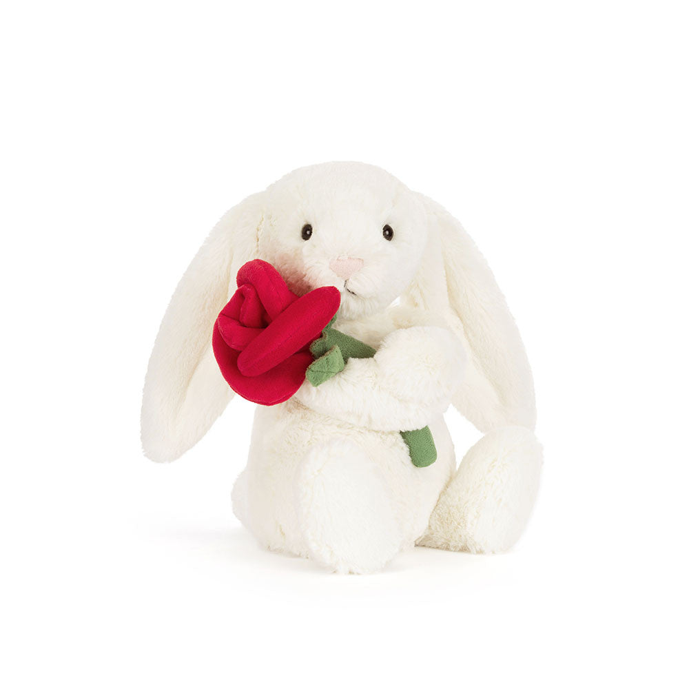 Jellycat Cream Bunny with Rose – Babinski's Baby