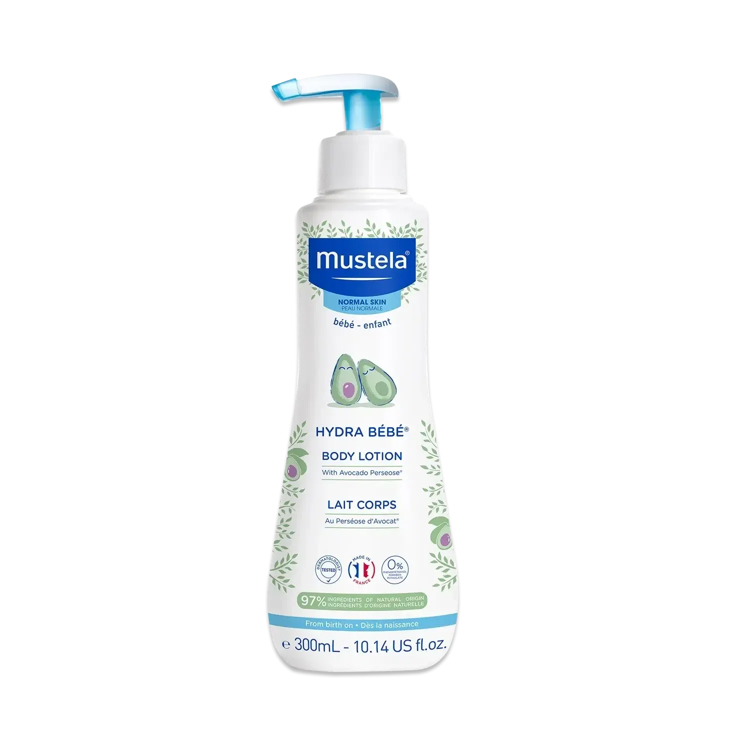 Mustela Hydra Bebe Body Lotion, with Avocado Perseose, Normal Skin - 300 ml