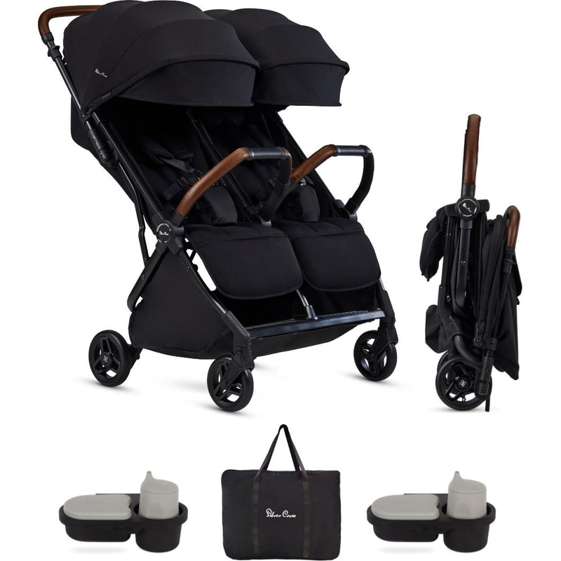 Load image into Gallery viewer, Silver Cross Jet Double Stroller + Accessory Bundle
