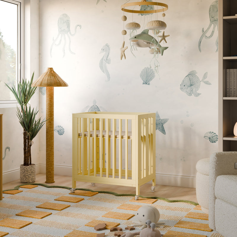 Load image into Gallery viewer, Babyletto Rolli 9-in-1 Convertible All-Stages Crib with Bassinet &amp; Toddler Bed Conversion Kits
