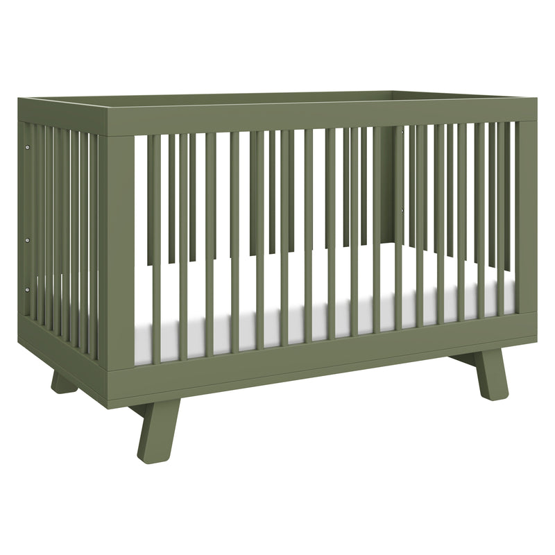 Load image into Gallery viewer, M4201OL,Babyletto,Hudson 3-in-1 Convertible Crib w/Toddler Bed Conversion Kit in Olive
