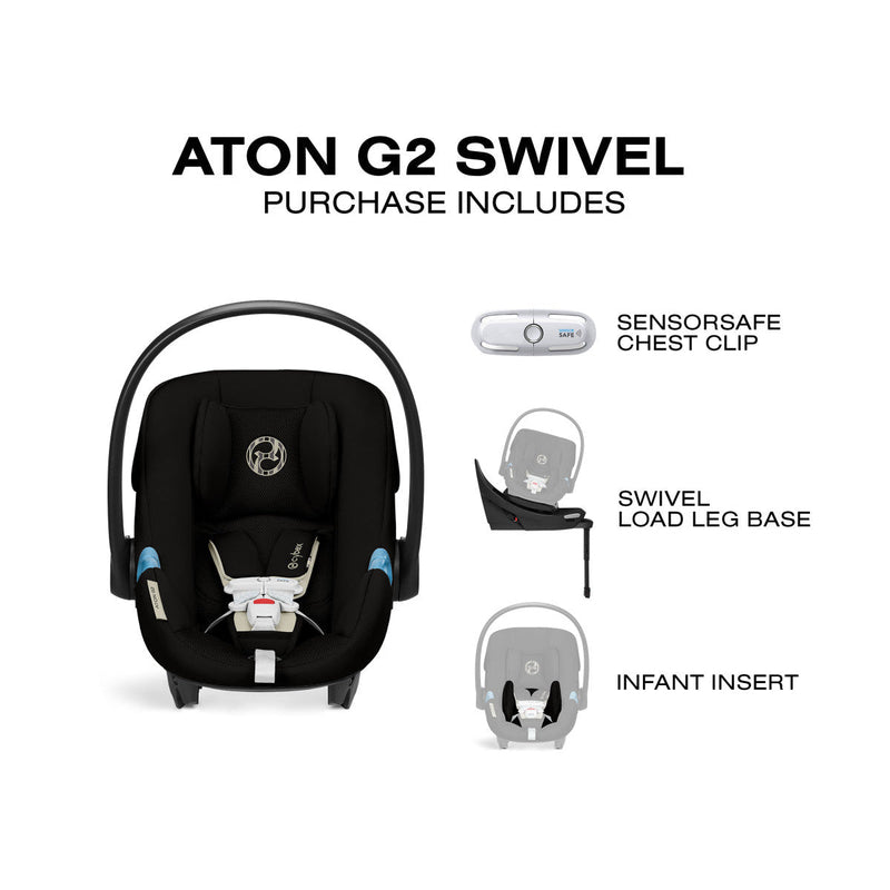Load image into Gallery viewer, Cybex Aton G2 Swivel Infant Car Seat + Load Leg Base
