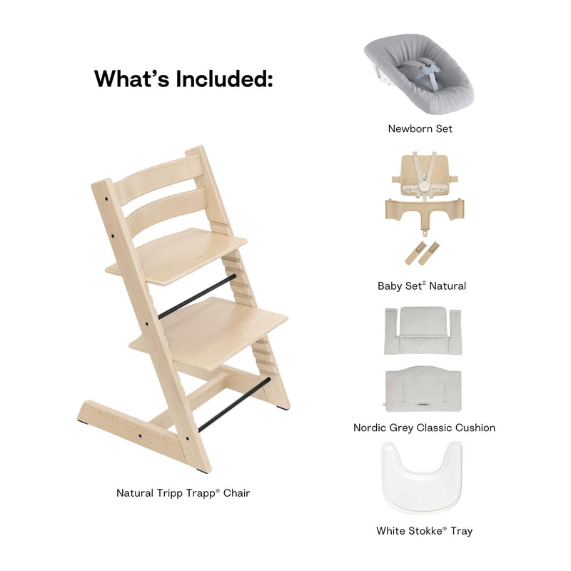 Load image into Gallery viewer, Stokke Tripp Trapp High Chair² with Cushion, Newborn Set + Stokke Tray
