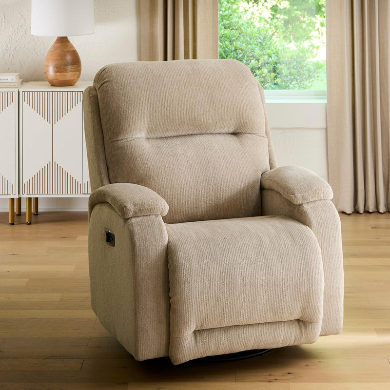 Load image into Gallery viewer, Storytime Maverly Power Cozzia Swivel Glide Recliner with Heat &amp; Massage

