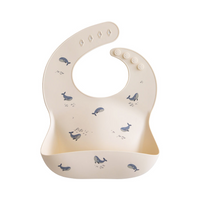 Mushie Baby Bib Whales