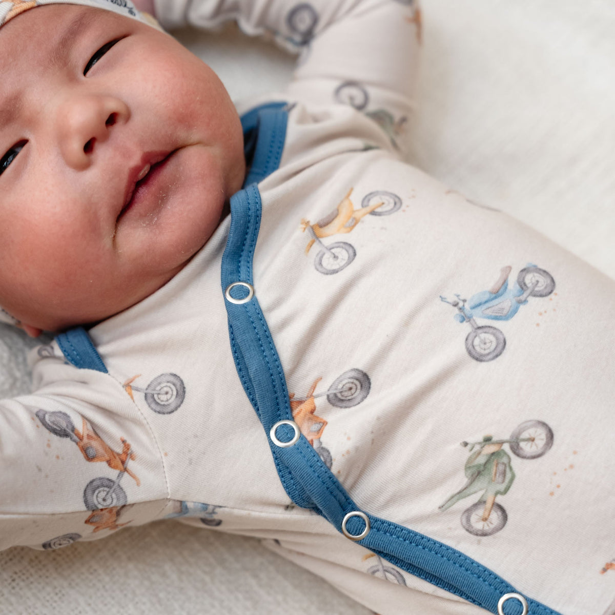 Copper Pearl Newborn Knotted Gown | Ryder