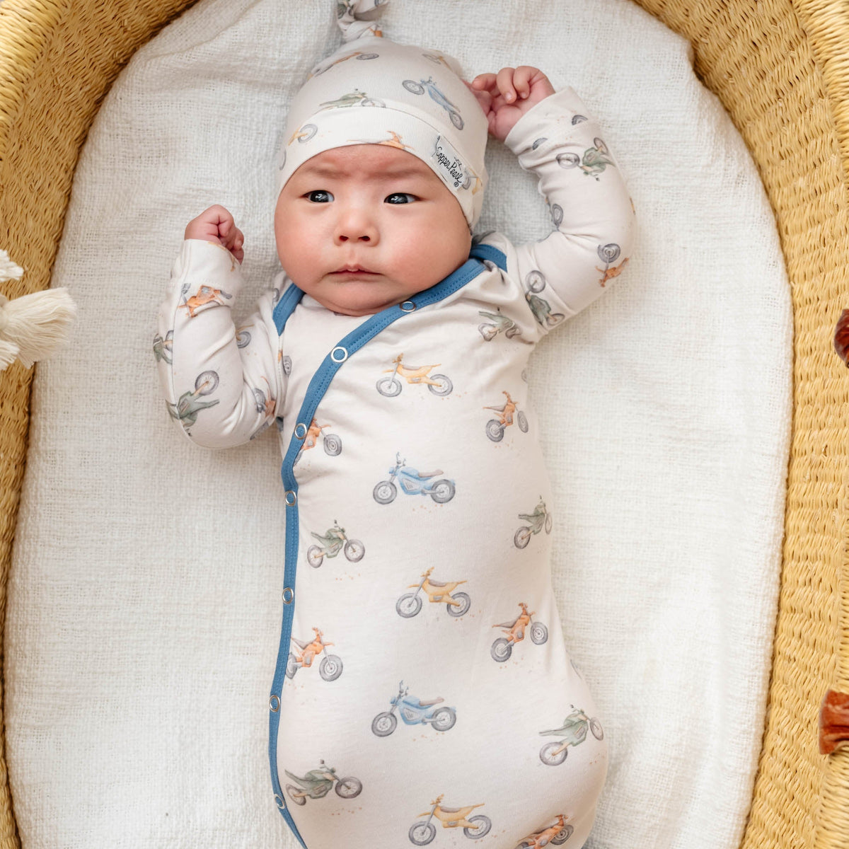 Copper Pearl Newborn Knotted Gown | Ryder