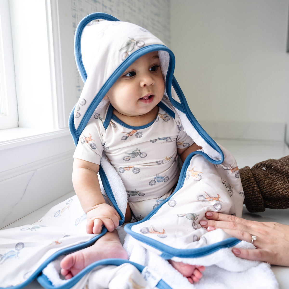 Copper Pearl Premium Baby Knit Hooded Towel | Ryder