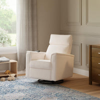 Monogram by Namesake Willa Deluxe Power Recliner and Swivel Glider with Heat + Massage | Ivory Corduroy