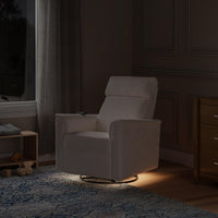 Monogram by Namesake Willa Deluxe Power Recliner and Swivel Glider with Heat + Massage | Ivory Corduroy