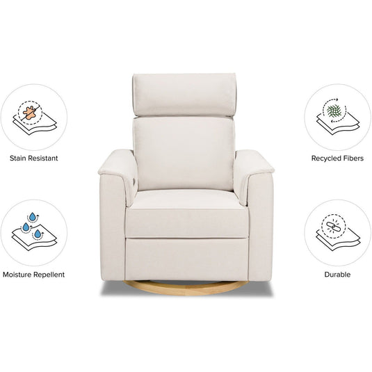 Monogram by Namesake Willa Power Glider Recliner with Adjustable Headrest & USB