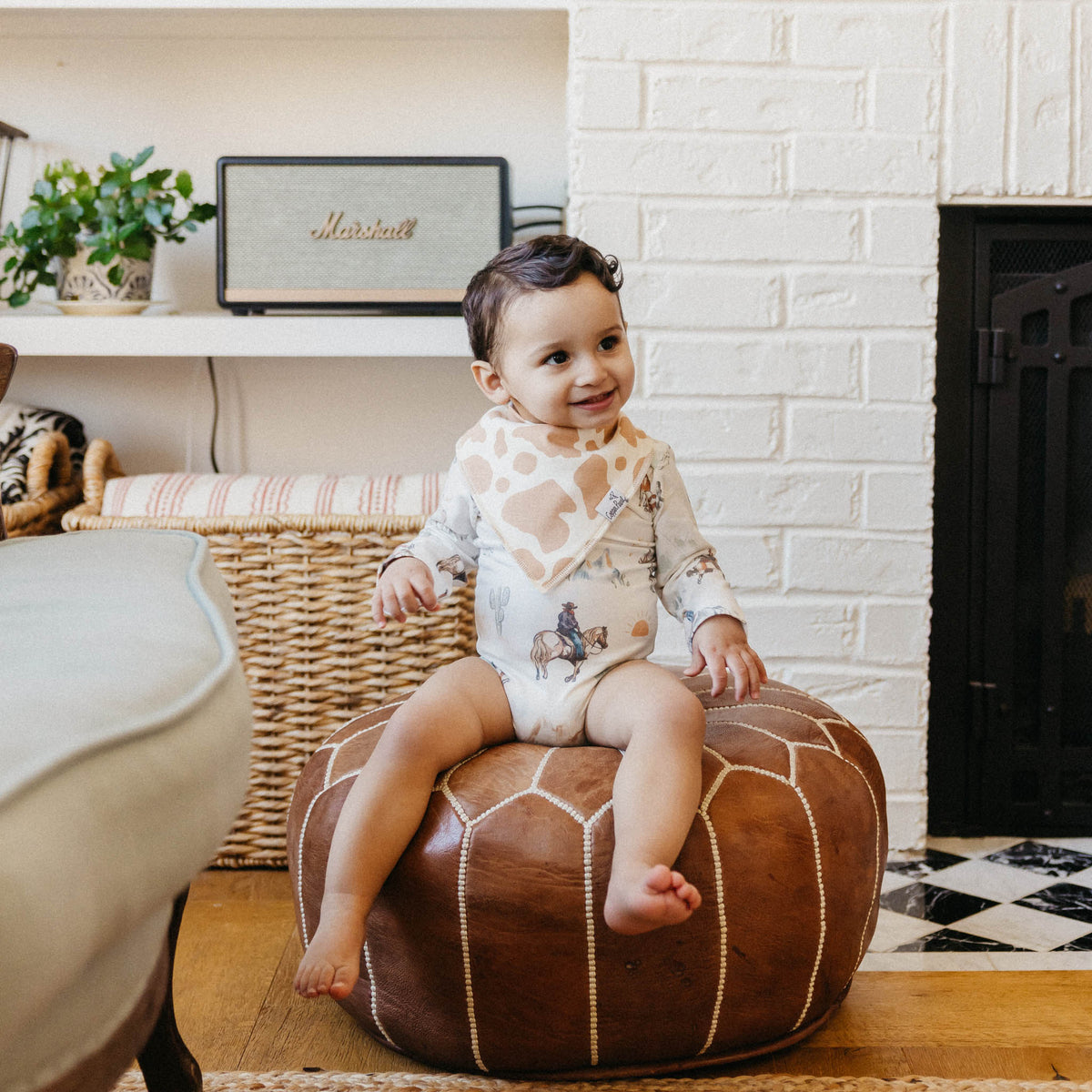 Copper Pearl Baby Bandana Bibs | Boone