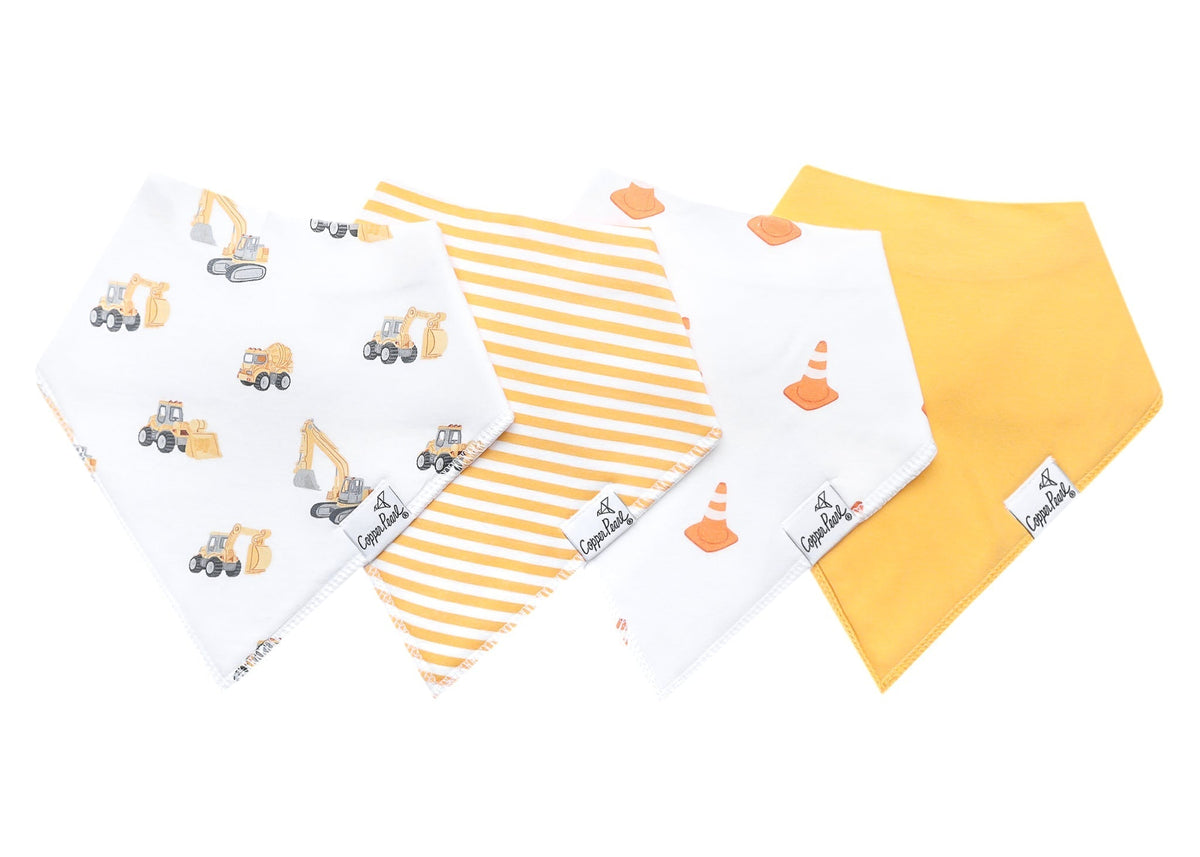 Copper Pearl 4 Pack Baby Bandana Bibs | Dozer