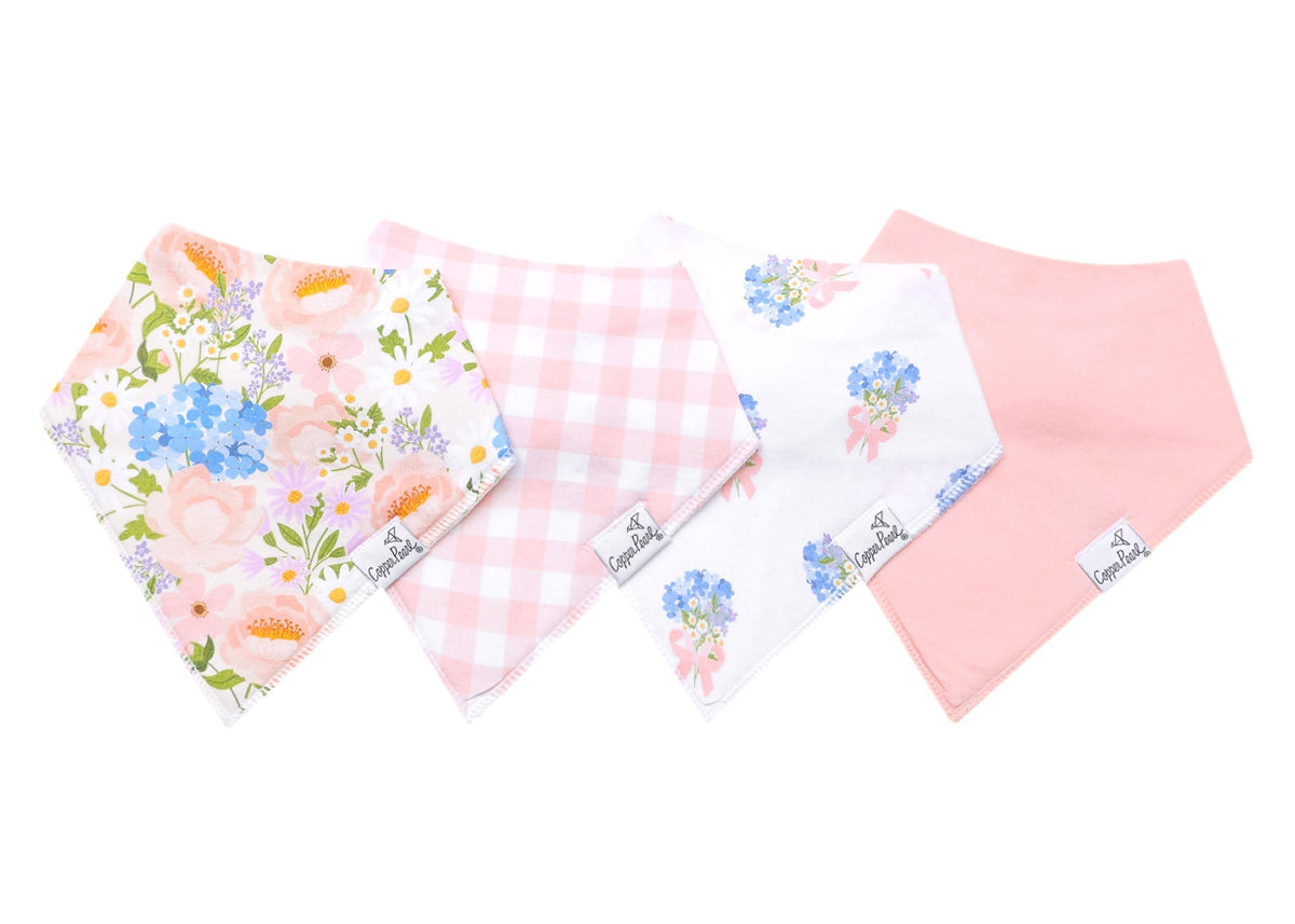 Copper Pearl 4 Pack Baby Bandana Bibs | Penelope