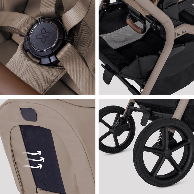 Load image into Gallery viewer, Silver Cross Breez Mid-Size Compact Stroller
