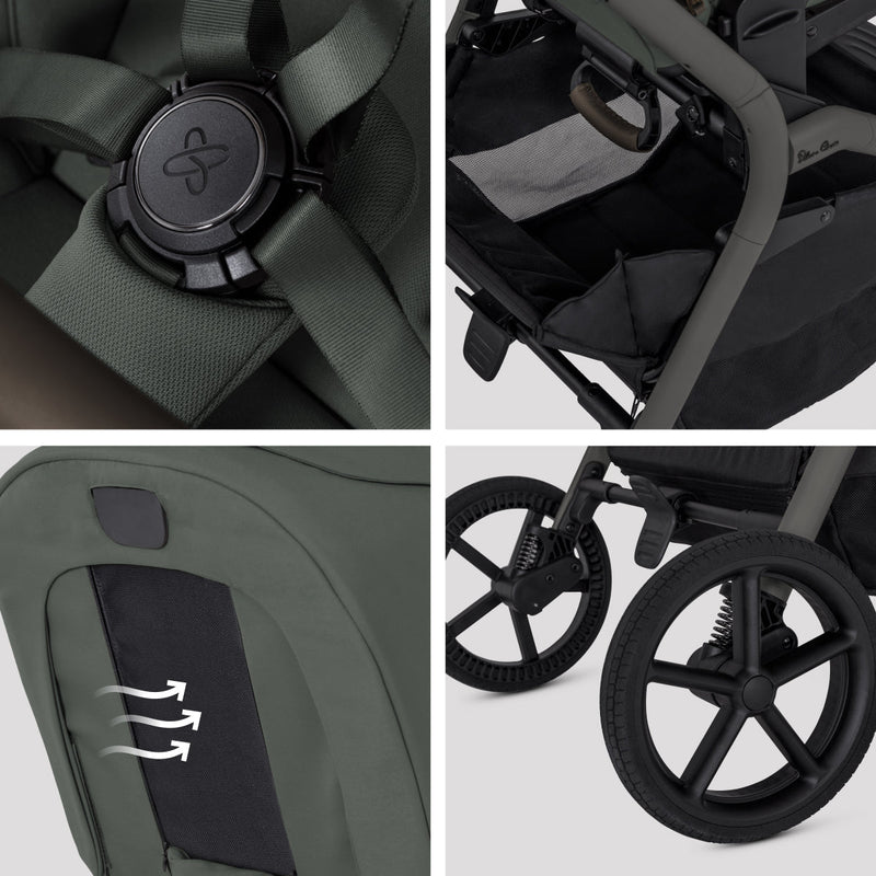 Load image into Gallery viewer, Silver Cross Breez Mid-Size Compact Stroller
