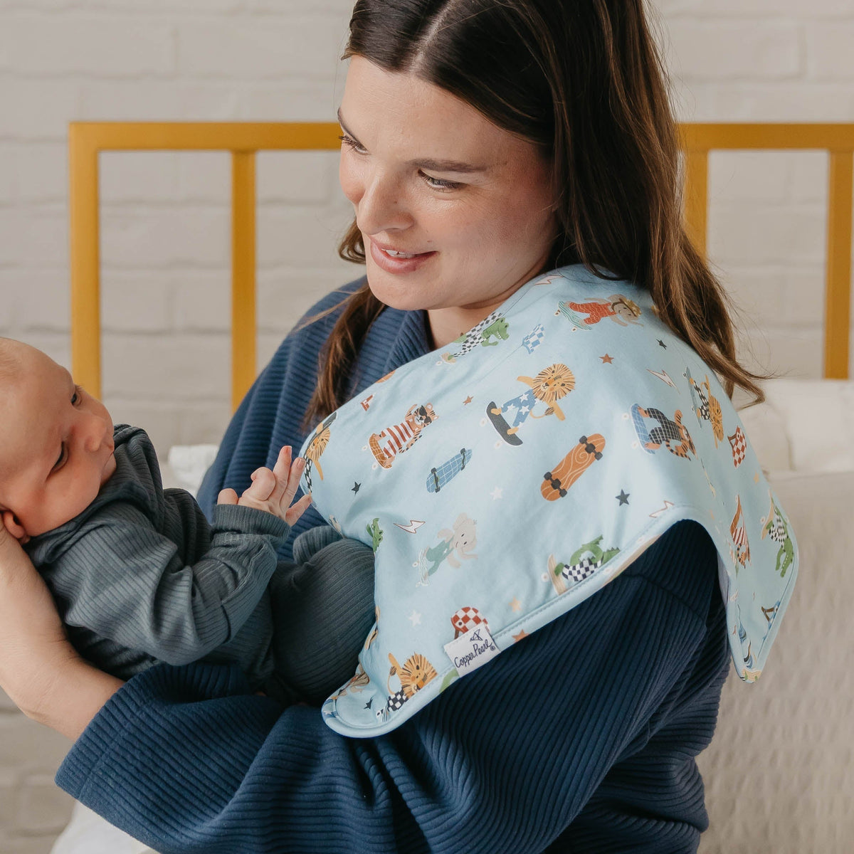 Copper Pearl 3 Pack Premium Burp Cloths | Speedster