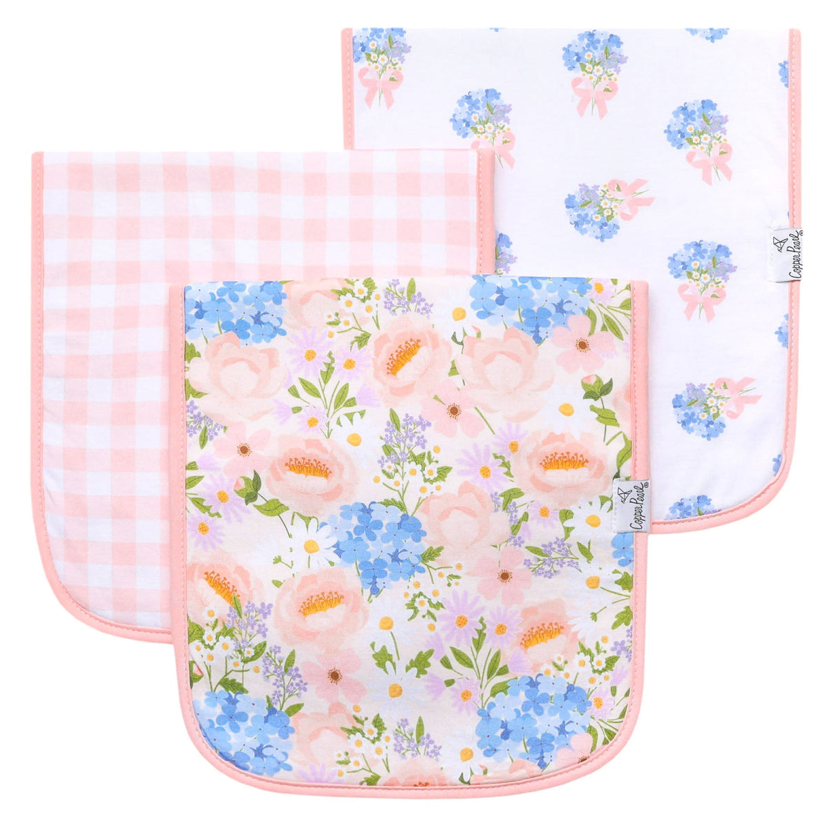 Copper Pearl 3 Pack Premium Burp Cloths | Penelope