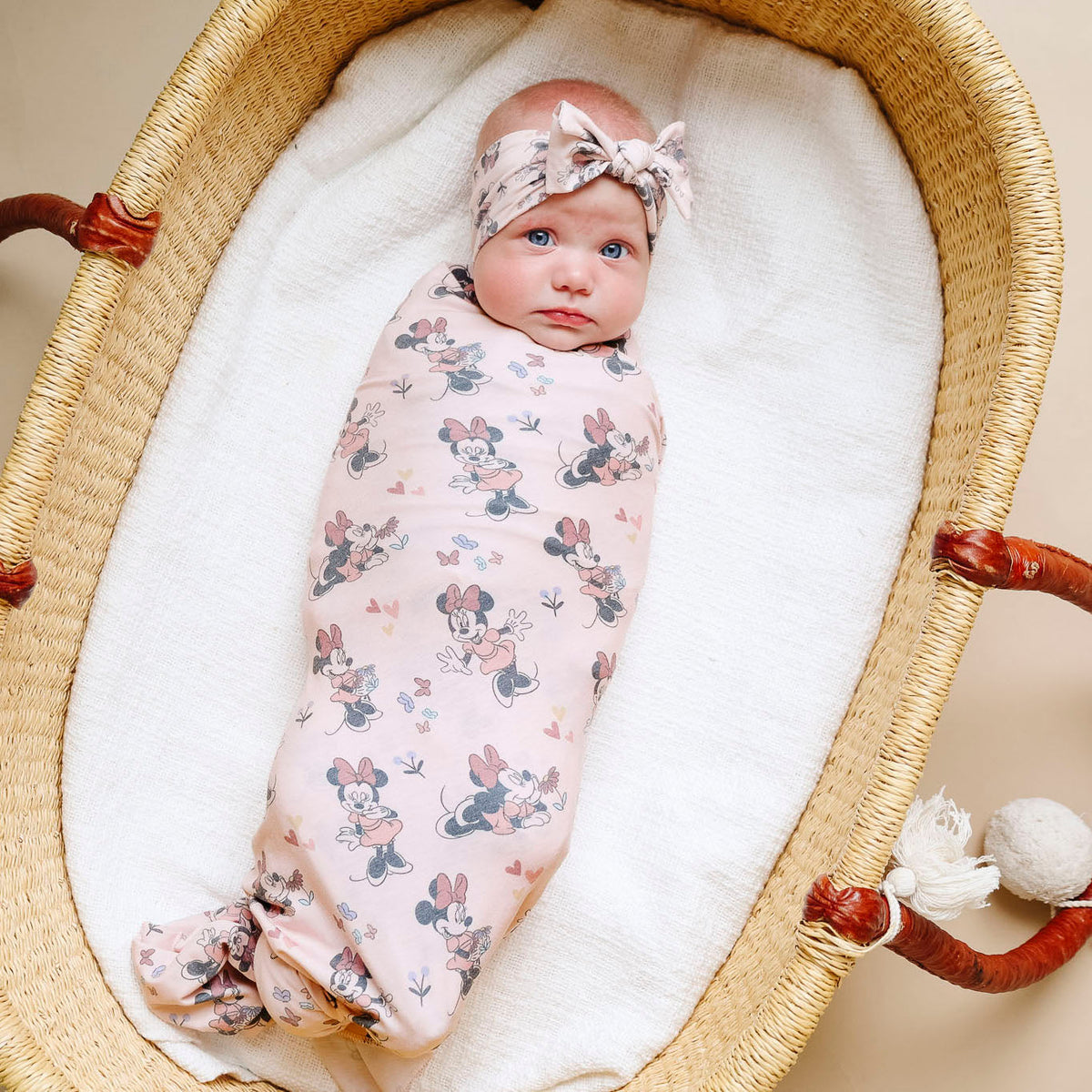 Copper Pearl Knit Headband Bow | Minnie Mouse