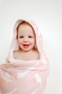 Copper Pearl Premium Baby Knit Hooded Towel | Goosie