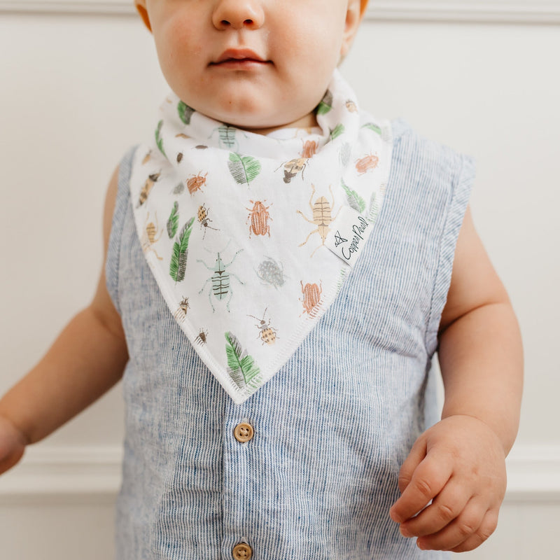 Load image into Gallery viewer, Copper Pearl Baby Bandana Bibs | Peanut
