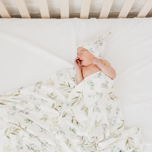 Copper Pearl Knit Swaddle Blanket | Haven