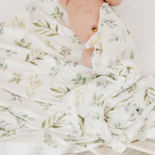 Copper Pearl Knit Swaddle Blanket | Haven