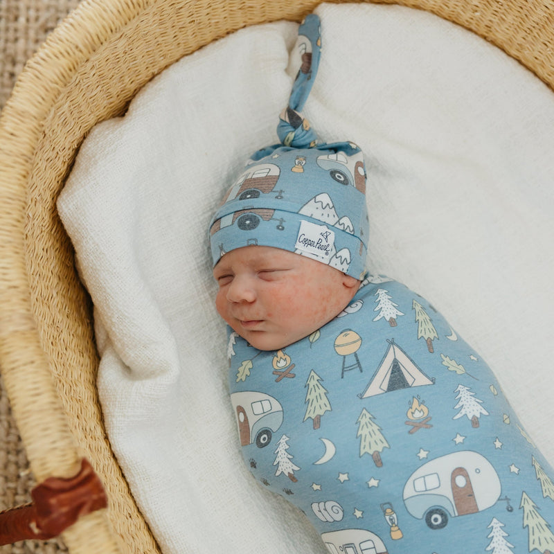 Load image into Gallery viewer, Copper Pearl Knit Swaddle Blanket | Bridger
