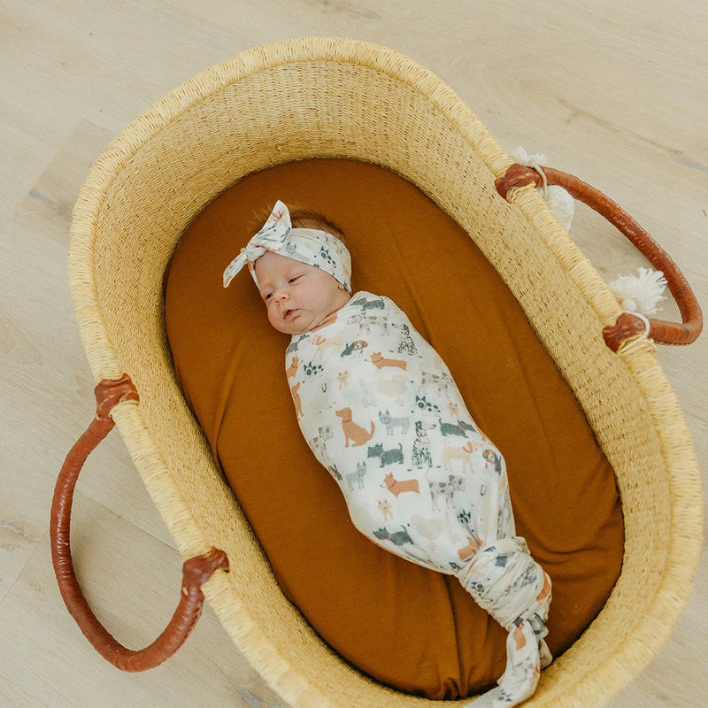 Load image into Gallery viewer, Copper Pearl Knit Swaddle Blanket | Rufus
