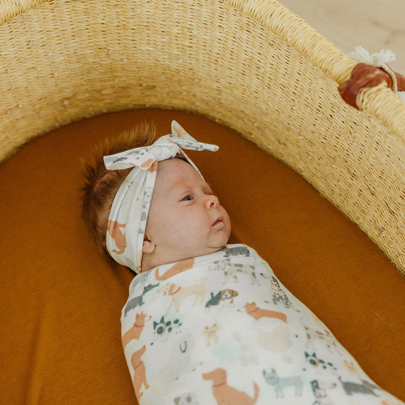 Load image into Gallery viewer, Copper Pearl Knit Swaddle Blanket | Rufus
