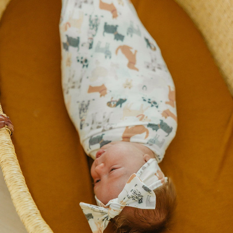 Load image into Gallery viewer, Copper Pearl Knit Swaddle Blanket | Rufus
