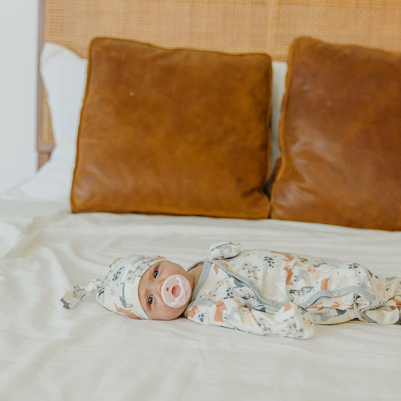 Load image into Gallery viewer, Copper Pearl Newborn Knotted Gown | Rufus
