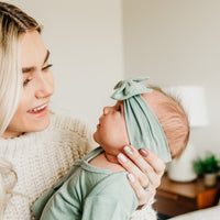 Copper Pearl Knit Headband Bow | Briar