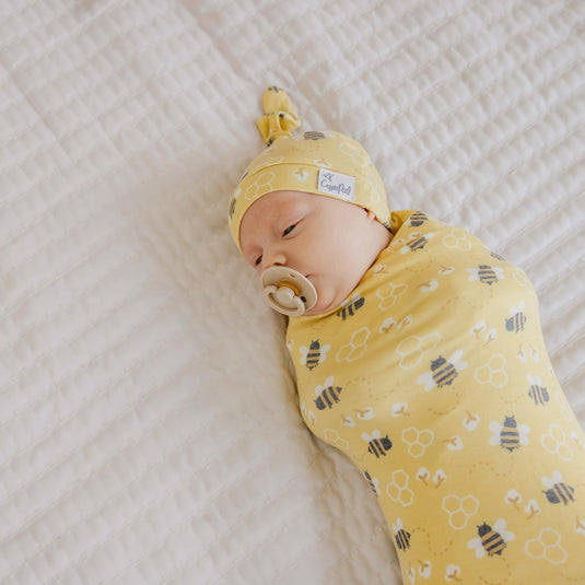 Copper Pearl Knit Swaddle Blanket | Honeycomb