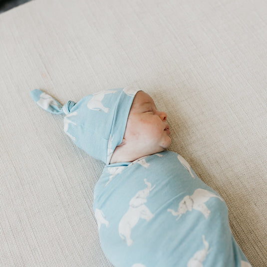 Copper Pearl Knit Swaddle Blanket | Peanut