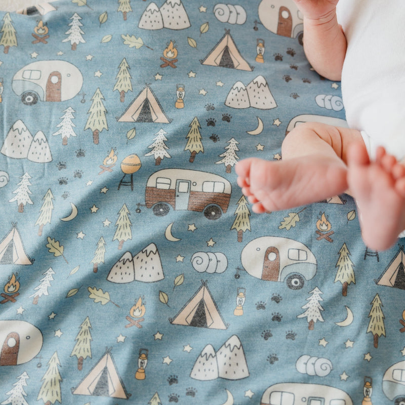 Load image into Gallery viewer, Copper Pearl Knit Swaddle Blanket | Bridger
