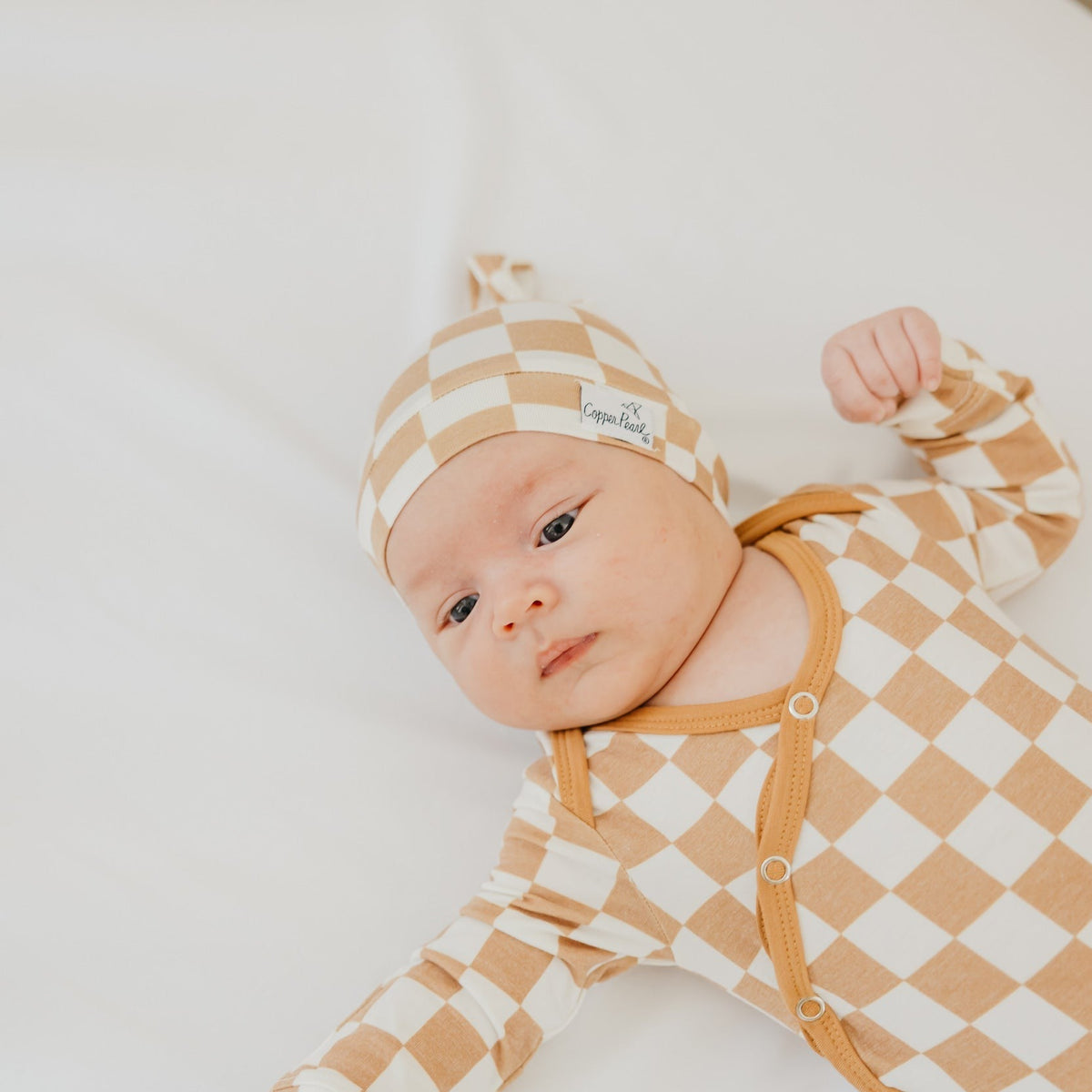 Copper Pearl Top Knot Hat | Rad