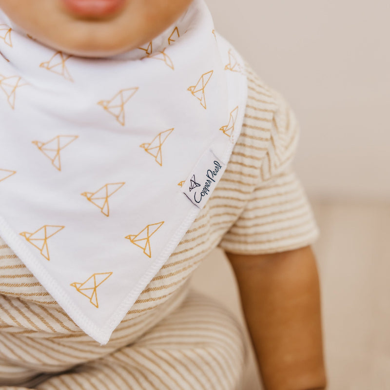 Load image into Gallery viewer, Copper Pearl Baby Bandana Bibs | Haven
