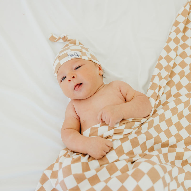 Load image into Gallery viewer, Copper Pearl Knit Swaddle Blanket | Rad
