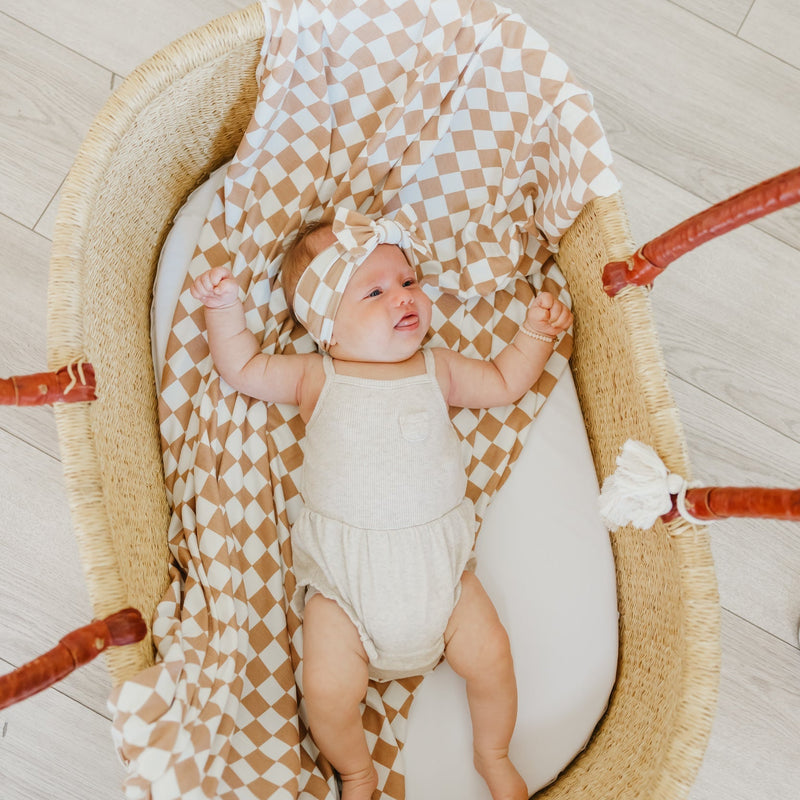 Load image into Gallery viewer, Copper Pearl Knit Swaddle Blanket | Rad
