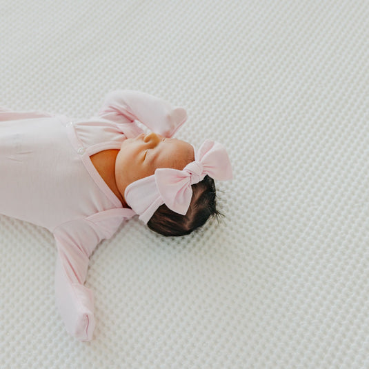 Copper Pearl Knit Headband Bow | Blossom