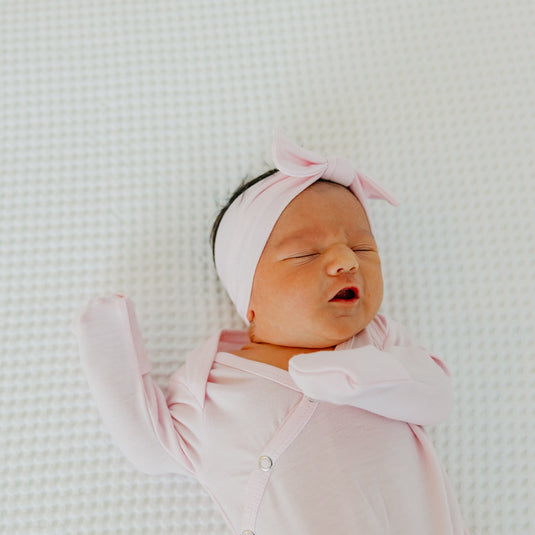 Copper Pearl Knit Headband Bow | Blossom