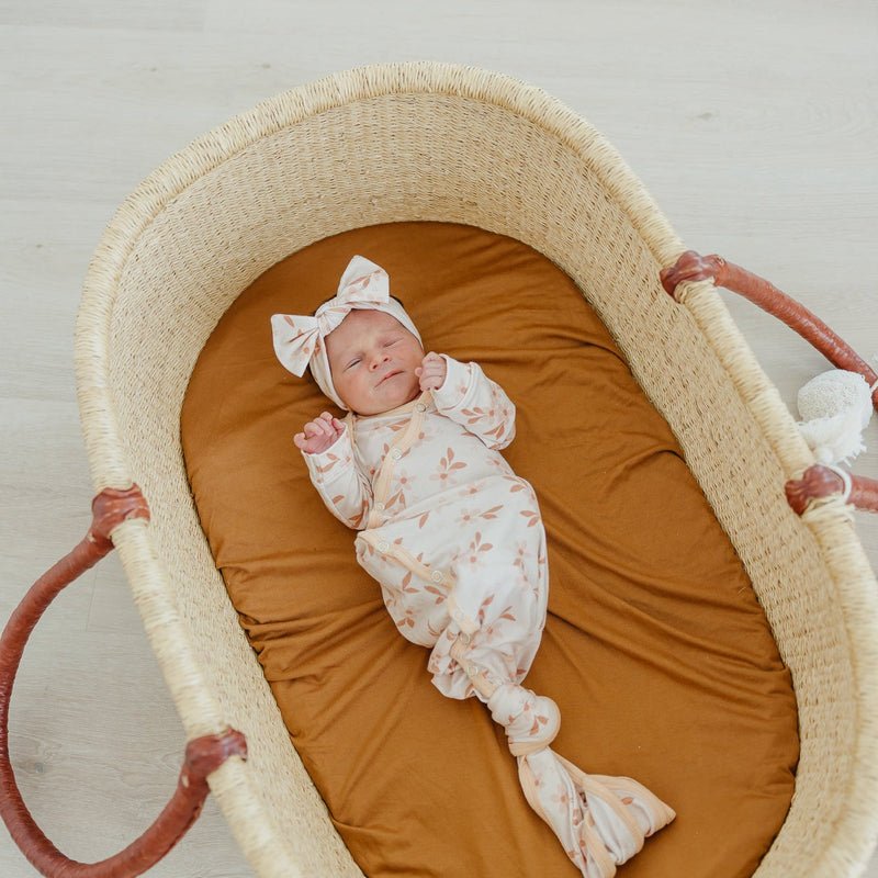 Load image into Gallery viewer, Copper Pearl Newborn Knotted Gown | Rue
