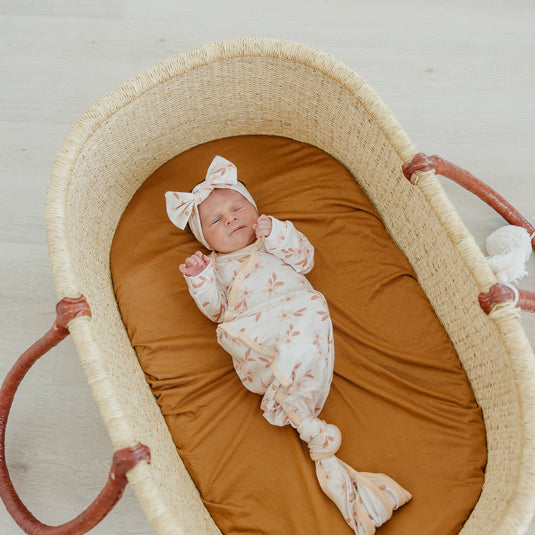 Copper Pearl Newborn Knotted Gown | Rue