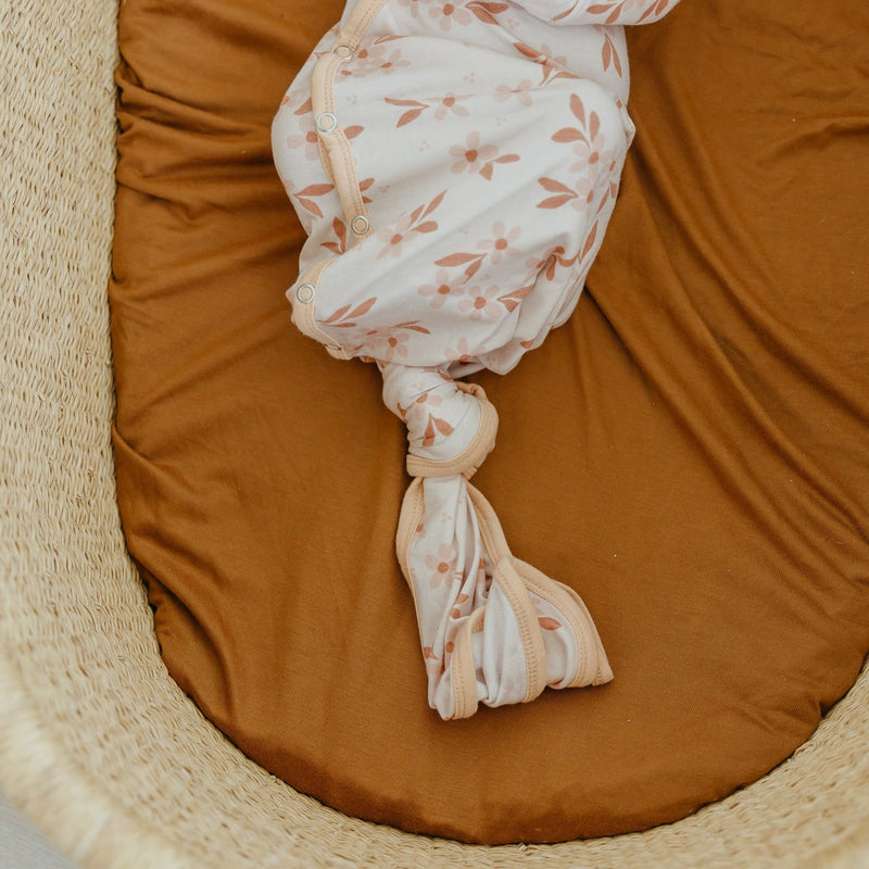 Load image into Gallery viewer, Copper Pearl Newborn Knotted Gown | Rue
