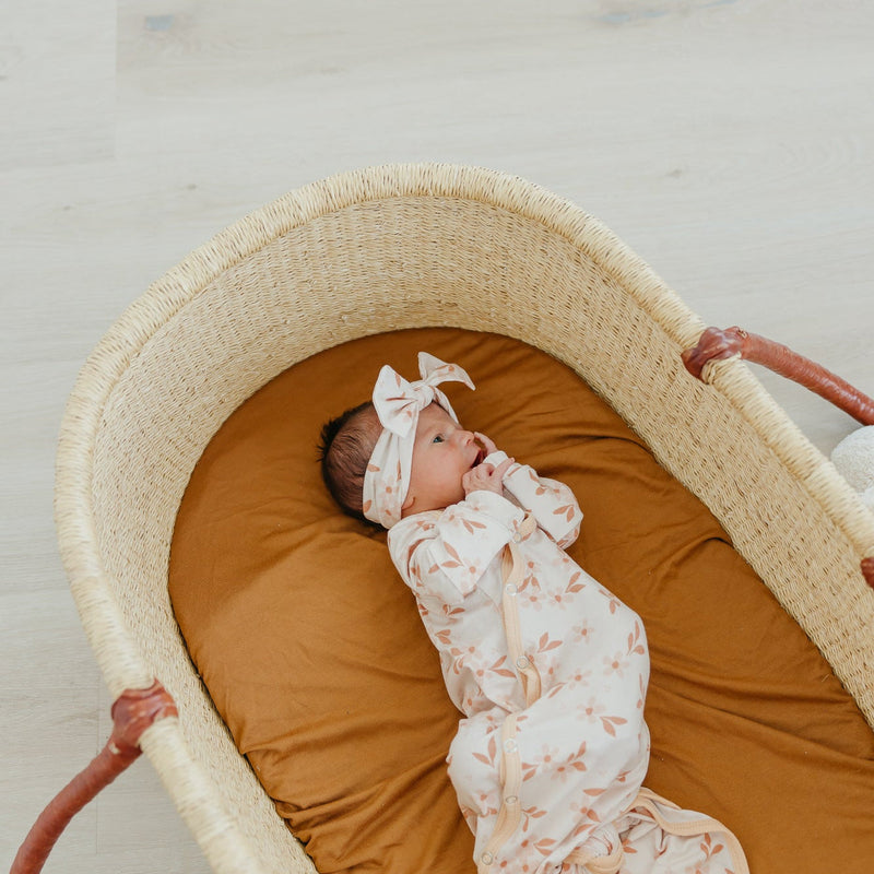 Load image into Gallery viewer, Copper Pearl Newborn Knotted Gown | Rue
