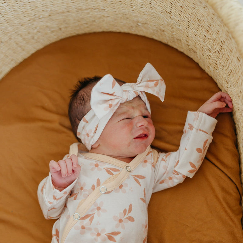 Load image into Gallery viewer, Copper Pearl Newborn Knotted Gown | Rue
