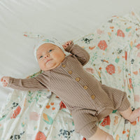 Copper Pearl Knit Swaddle Blanket | Farmstead