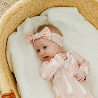 Copper Pearl Knit Headband Bow | Goosie