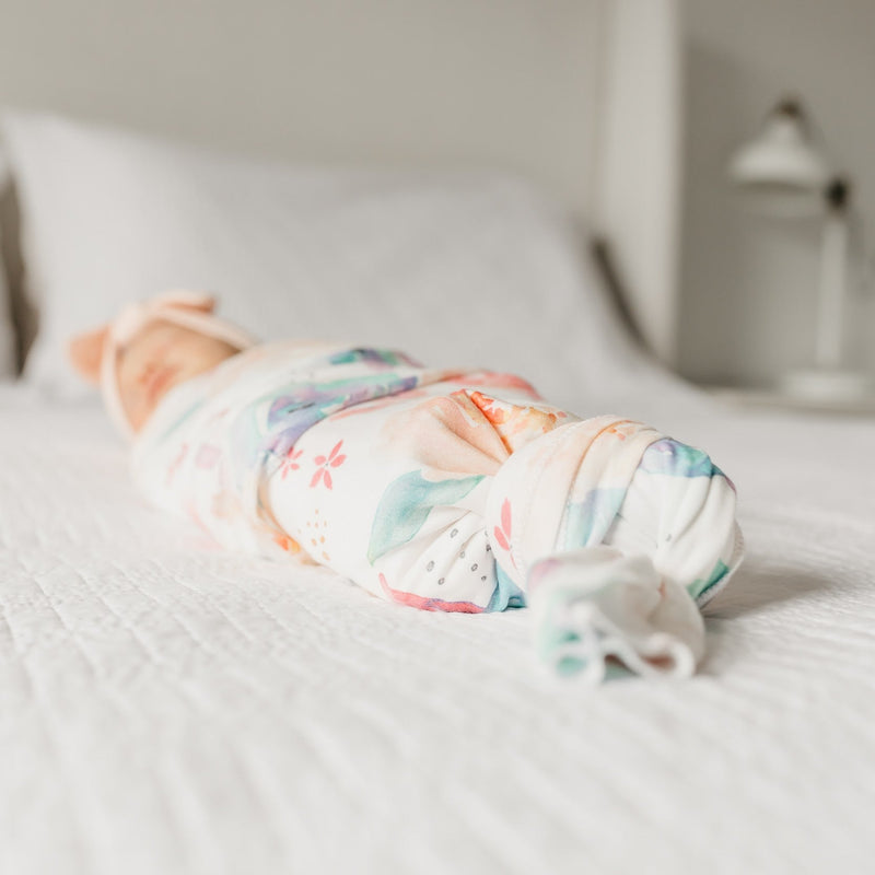 Load image into Gallery viewer, Copper Pearl Knit Swaddle Blanket | Bloom
